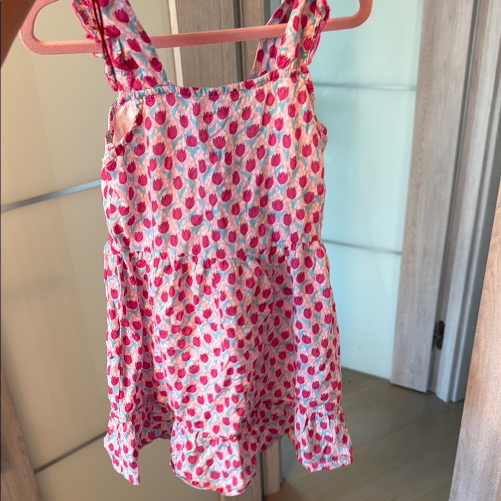 Pink Tulip Print Kids Dress size  3T